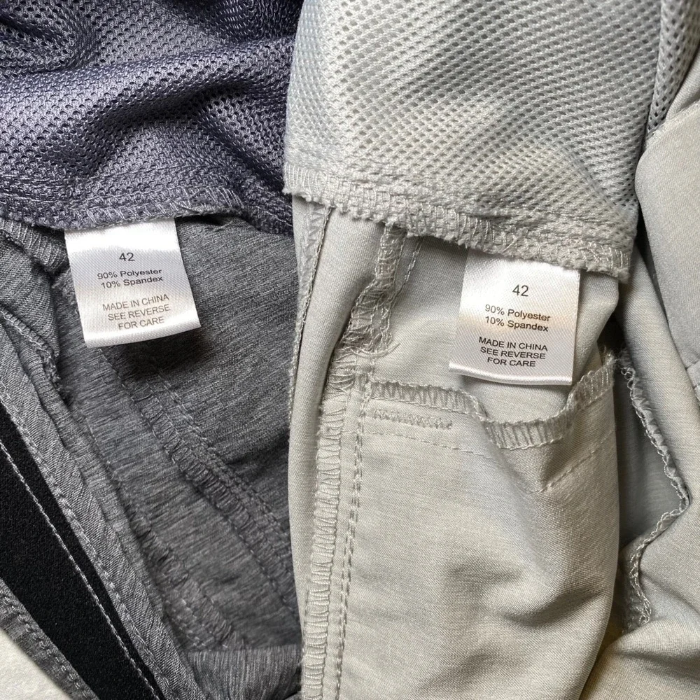 Loco Skail Performance Fishing Hybrid Shorts‎ Mens 42 Gray Tan 2 Pair Bundle